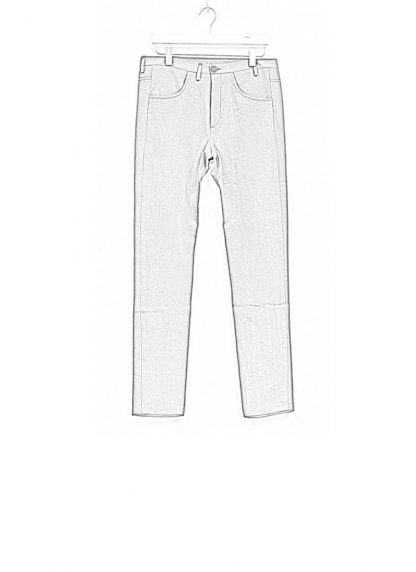 Label Under Construction SS19 men curved inseam jeans pants ramie grey hide m 1