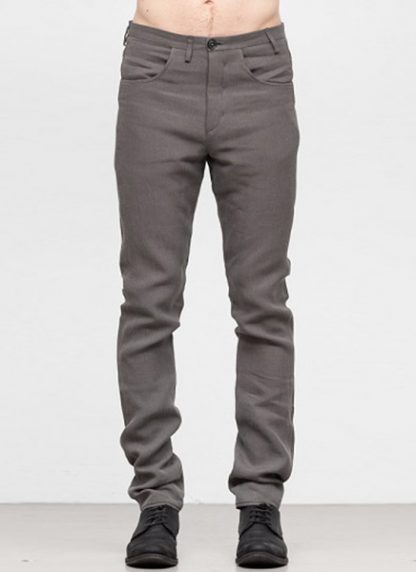 Label Under Construction SS19 men curved inseam jeans pants ramie grey hide m 2
