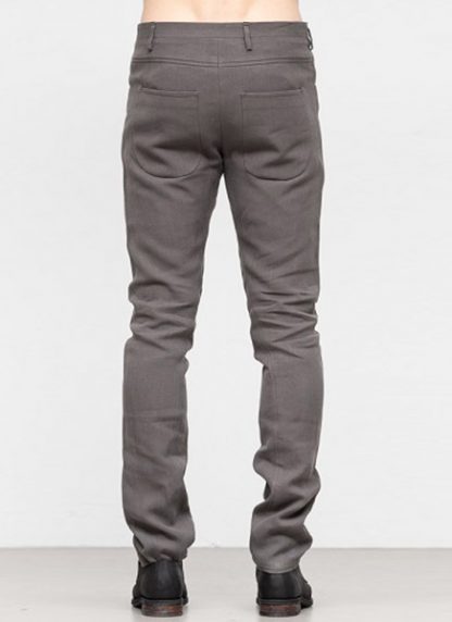 Label Under Construction SS19 men curved inseam jeans pants ramie grey hide m 4