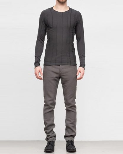 Label Under Construction SS19 men digital knit sweater cotton wool grey hide m 2