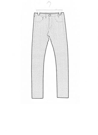 Label Under Construction men pants side selvedge jeans SS18 black linen hide m 1