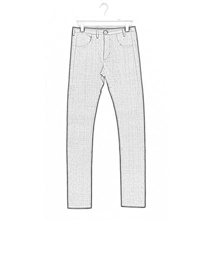 Label Under Construction men pants side selvedge jeans SS18 black linen hide m 1