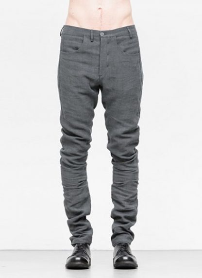 Label Under Construction men pants side selvedge jeans SS18 grey linen hide m 2