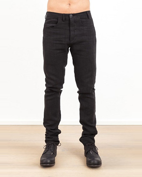 【美品】LABEL UNDER CONSTRUCTION Pants hide-m | LABEL UNDER CONSTRUCTION One Cut Pants, black, linen