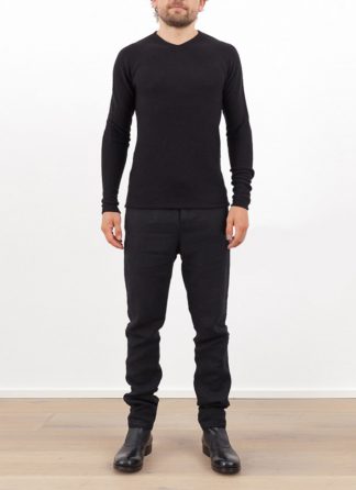 Label Under Construction zipped seams yardstick sweater FW1617 cashmere silk black hide m 2