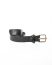 M.A MAURIZIO AMADEI men women D buckle cross cuts wide belt damen herren guertel ED2E GR 3.0 cow leather 925 sterling silver black hide m 2