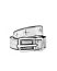 M.A MAURIZIO AMADEI men women G buckle cross cuts belt damen herren guertel EG2D GR 3.0 cow leather 925 sterling silver color black hide m 1