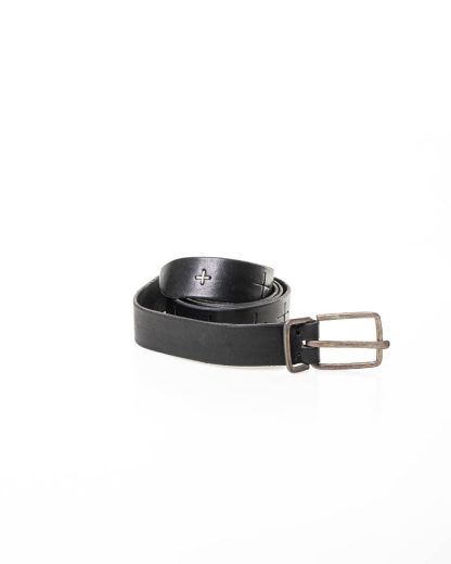M.A MAURIZIO AMADEI men women G buckle cross cuts belt damen herren guertel EG2D GR 3.0 cow leather 925 sterling silver color black hide m 3