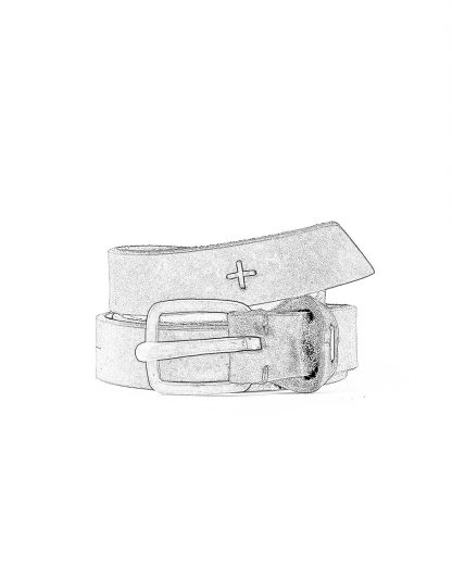 M.A MAURIZIO AMADEI men women q buckle clean med belt damen herren guertel EQ1C GR 3.0 cow leather 925 sterling silver black hide m 1