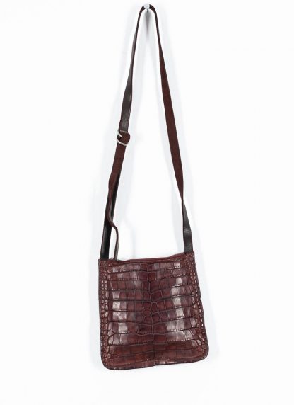 GUIDI Cross Body Bag Shoulder Tasche W4 crocodile full grain leather dark red burgundy CV23T hide m 2