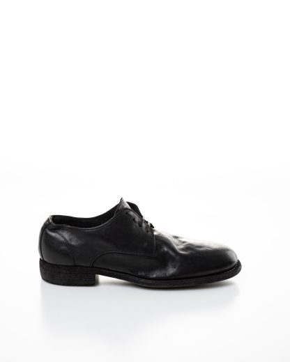 hide-m | GUIDI 992, Classic Derby Shoe in black horse leather