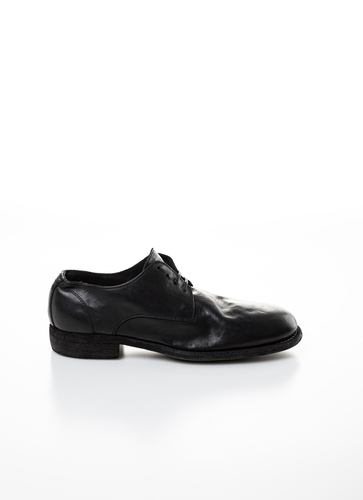 hide-m | GUIDI 992, Classic Derby Shoe black horse leather