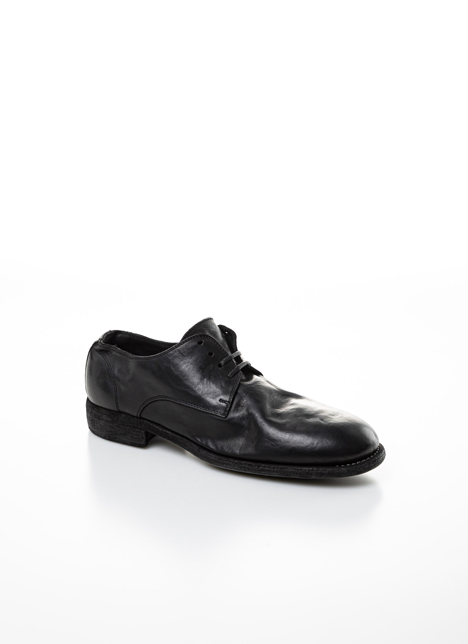 hide-m | GUIDI 992, Classic Derby Shoe black horse leather