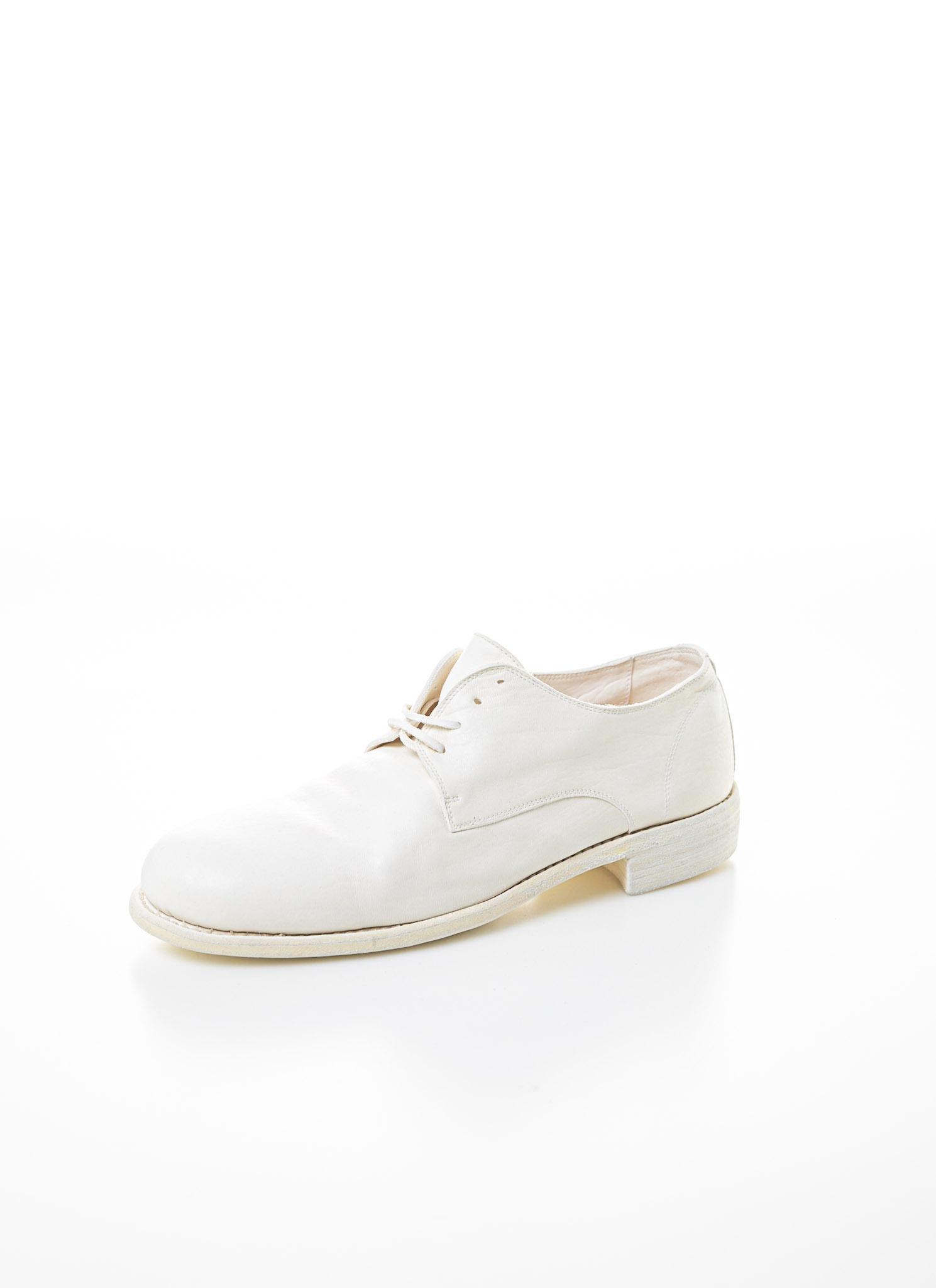 hide-m | GUIDI 992, Classic Derby Shoe white CO00T horse leather