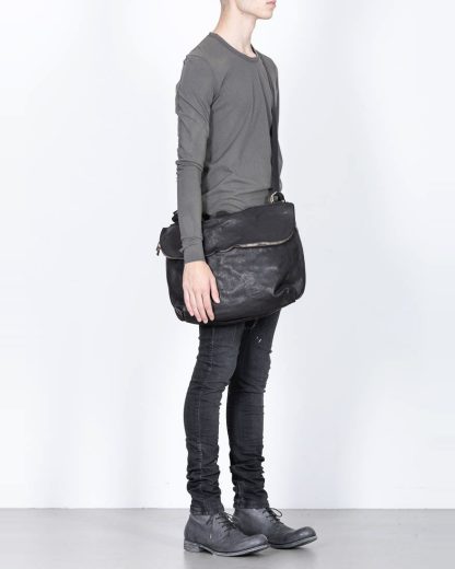 GUIDI messenger shoulder bag M10 tasche soft horse full grain leather black hide m 4