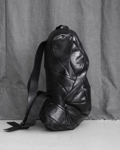 LEON EMANUEL BLANCK Distortion Pregnant Lady Backpack Bag Tasche Rucksack DIS M PLBP 01 horse full grain leather black hide m 4