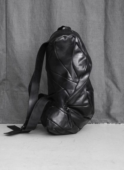 LEON EMANUEL BLANCK Distortion Pregnant Lady Backpack Bag Tasche Rucksack DIS M PLBP 01 horse full grain leather black hide m 4