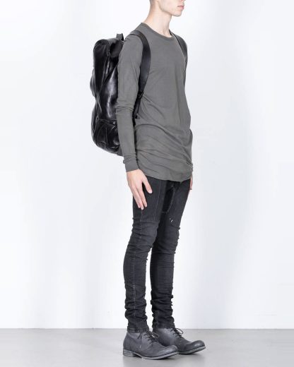 LEON EMANUEL BLANCK Distortion Pregnant Lady Backpack Bag Tasche Rucksack DIS M PLBP 01 horse full grain leather black hide m 6