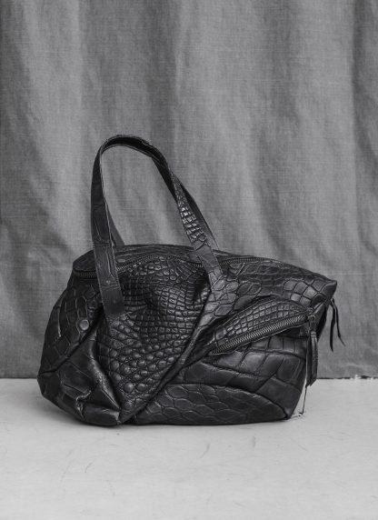 LEON EMANUEL BLANCK Distortion Weekender Bag Tasche DIS WEB 01 S wild alligator leather black hide m 3