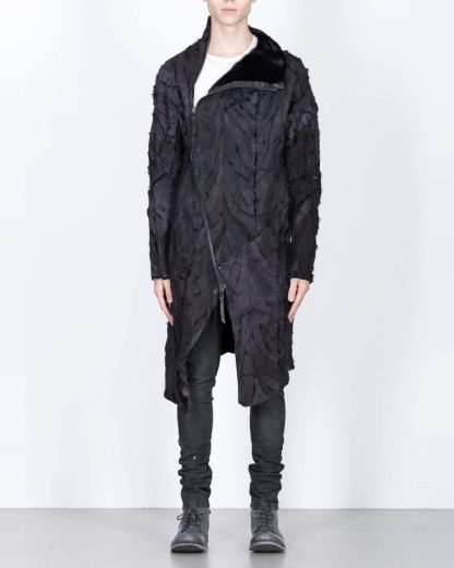 hide-m | LEON EMANUEL BLANCK Distortion Curved Coat, black mink