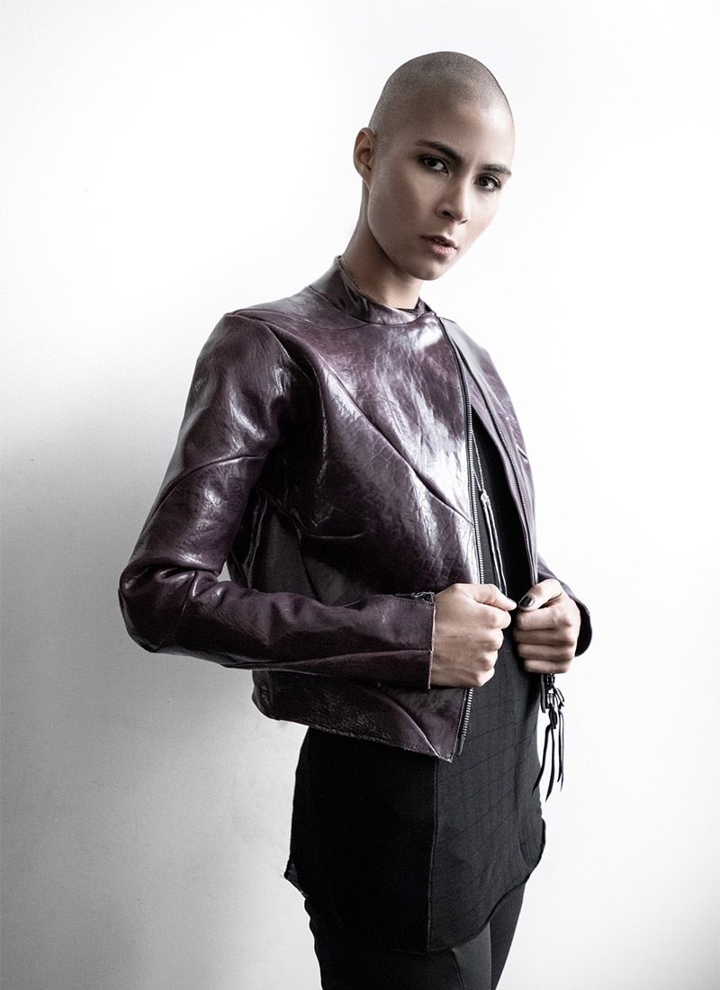 distortion bomber jacket