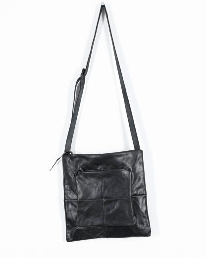 M.A Maurizio Amadei Patchwork Double Messenger Bag Tasche BQ22 CU 1.0 horse leather black hide m 2