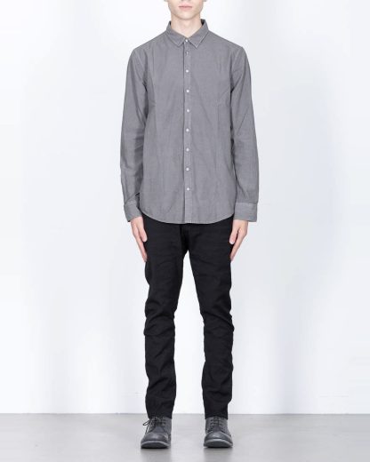 POEME BOHEMIEN fw1920 men button down shirt hemd regular fit SH 01 T602 70 cotton medium grey hide m 3