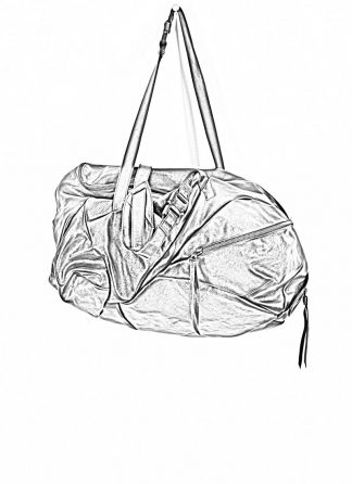 LEON EMANUEL BLANCK Distortion Weekender Bag Tasche DIS WEB 01 M horse full grain leather black hide m 1