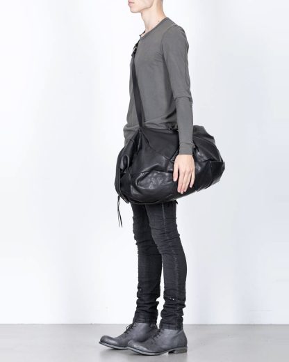 LEON EMANUEL BLANCK Distortion Weekender Bag Tasche DIS WEB 01 M horse full grain leather black hide m 6