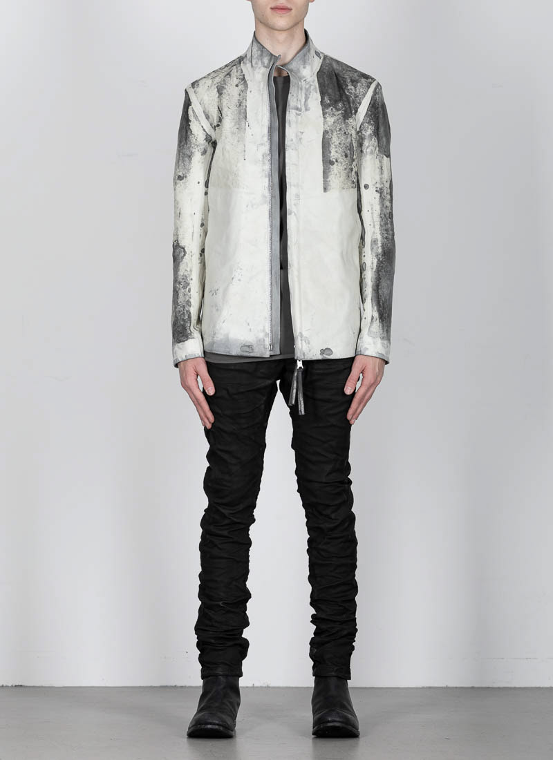 hide-m | Boris Bidjan Saberi men jacket J1, light grey kangaroo leather