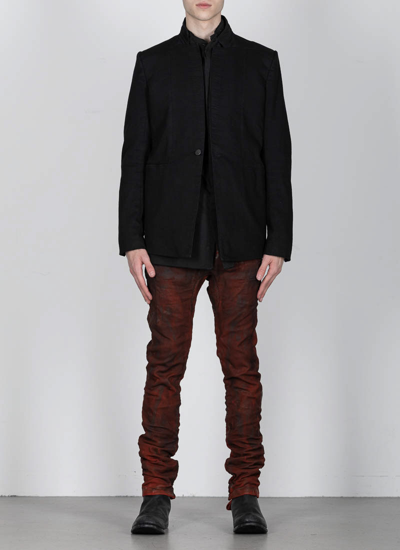 hide-m | Boris Bidjan Saberi men blazer jacket SUIT1, black cotton