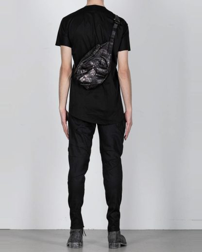 LEON EMANUEL BLANCK distortion dealer bag tasche DIS DB 01 M wild alligator leather black hide m 4