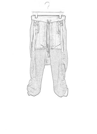 BORIS BIDJAN SABERI ss20 men P18 F0603M pants with adjustable strapes resin dyed herren hose jogger cotton faded dark grey hide m 1