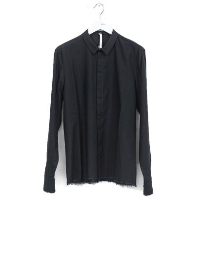 LABEL UNDER CONSTRUCTION ss20 men 35FMSH40 CO185 UN 35BK invisible buttonholes shirt herren hemd cotton black hide m 2