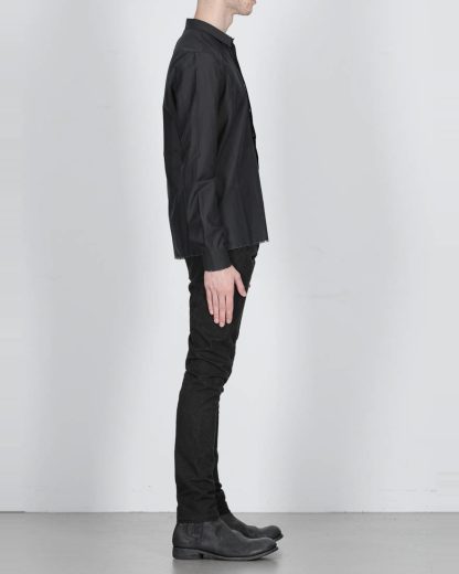 LABEL UNDER CONSTRUCTION ss20 men 35FMSH40 CO185 UN 35BK invisible buttonholes shirt herren hemd cotton black hide m 4