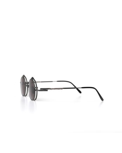 TAICHI MURAKAMI O Megane Flip glasses eyewear brille titan frame grey with brown lens hide m 3