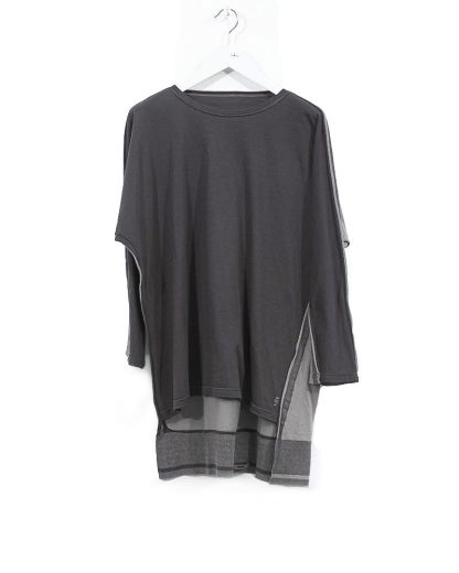 TAICHI MURAKAMI ss20 men Pattern Long Sleeve T Shirt knitted herren tee cotton dark grey hide m 2