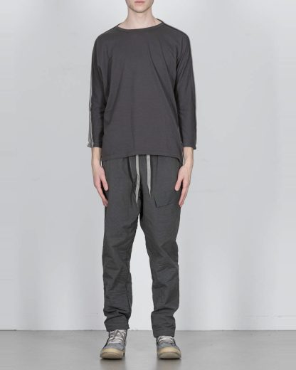 TAICHI MURAKAMI ss20 men Pattern Long Sleeve T Shirt knitted herren tee cotton dark grey hide m 3