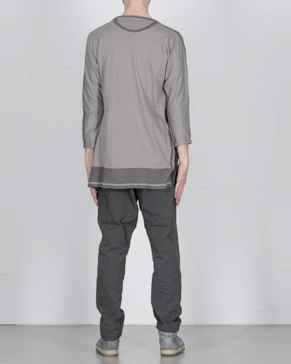 TAICHI MURAKAMI ss20 men Pattern Long Sleeve T Shirt knitted herren tee cotton dark grey hide m 5
