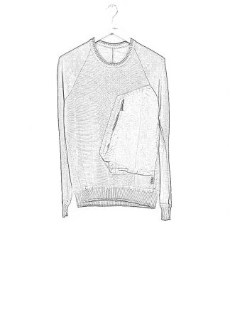 TAICHI MURAKAMI ss20 men Pocket Sweater Knitted herren pulli rachel cotton ramie steel khaki hide m 1