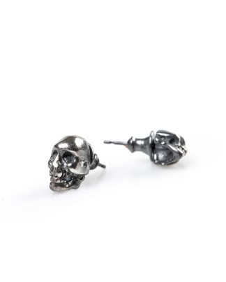 CHIN TEO earrings ohrring ohrstecker stecker oxidised skull totenkopf skulls jewelry jewellery schmuck sterling silver 925 hide m 1