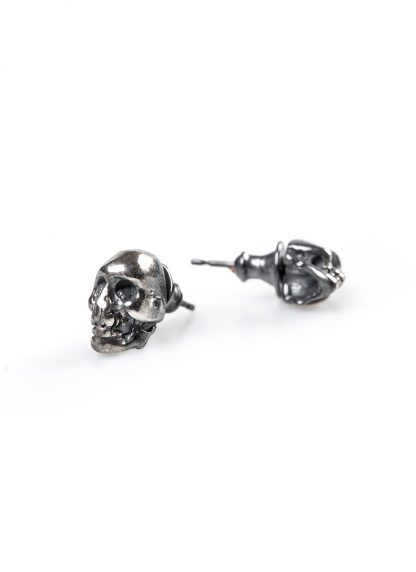 CHIN TEO earrings ohrring ohrstecker stecker oxidised skull totenkopf skulls jewelry jewellery schmuck sterling silver 925 hide m 1