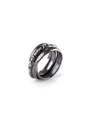 CHIN TEO ring cage mini diamond jewelry jewellery schmuck sterling silver 925 dark oxidised diamant hide m 1