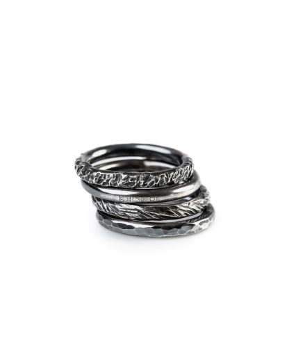 CHIN TEO ring transmission 3mm set rings dark jewelry jewellery schmuck sterling silver hide m 1