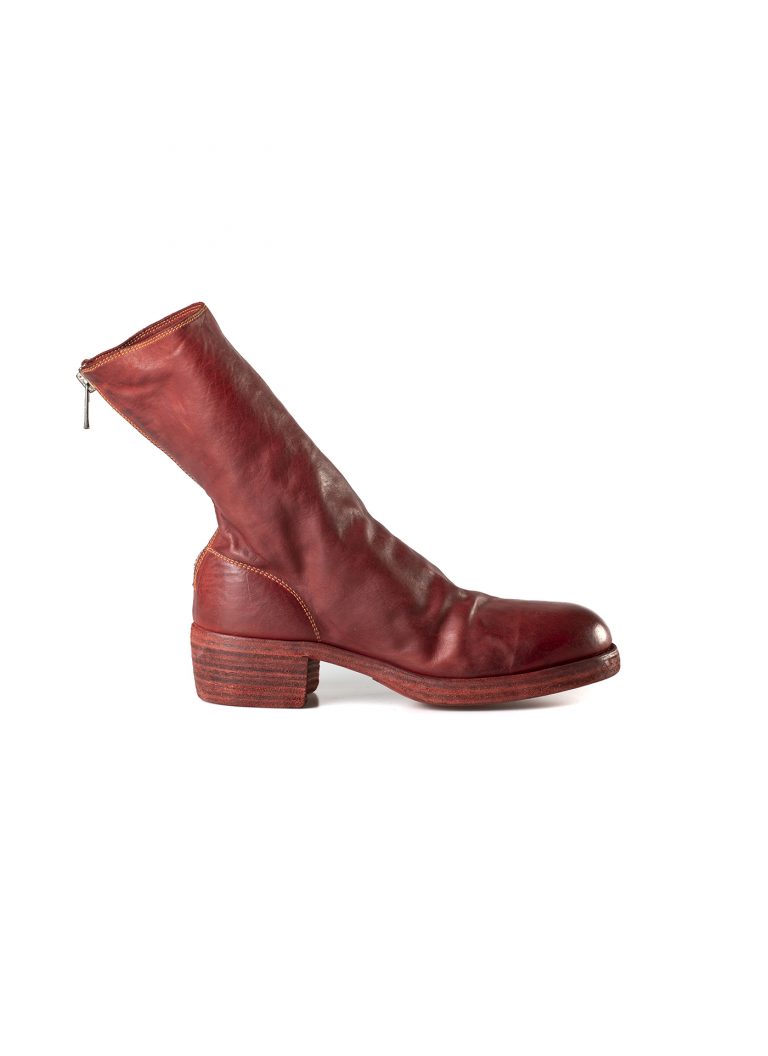 hidem GUIDI 788z Back Zip Boot Women, red 1006T horse leather