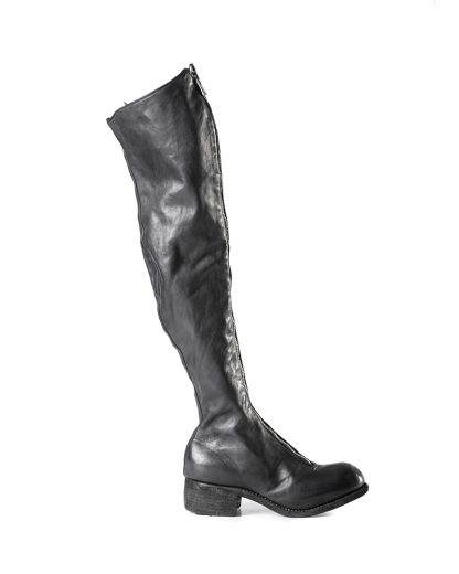 GUIDI PL4 women tall over knee front zip boot shoe damen frauen schuh stiefel horse leather black hide m 2