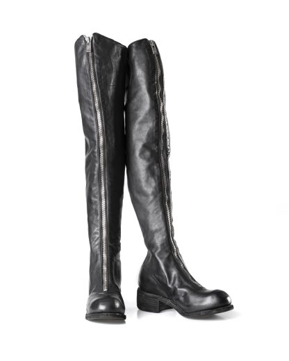 GUIDI PL4 women tall over knee front zip boot shoe damen frauen schuh stiefel horse leather black hide m 3