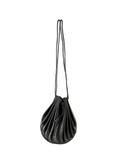 M.A Maurizio Amadei B703 women shell bag damen frauen tasche vachetta cow leather black hide m 2