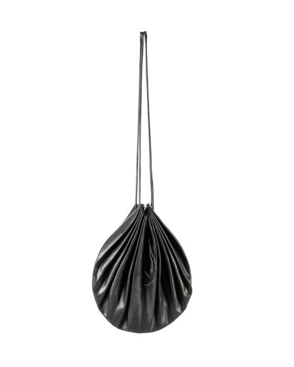 M.A Maurizio Amadei B704 women medium shell bag damen frauen tasche vachetta cow leather black hide m 2