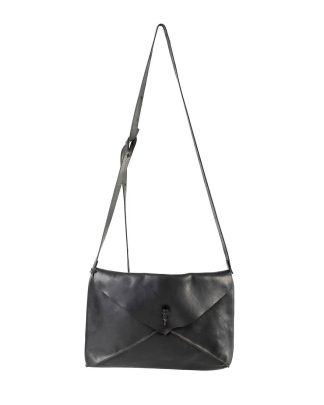M.A Maurizio Amadei BE153 15zoll Envelope Messenger Shoulder Bag vachetta cow leather black hide m 2
